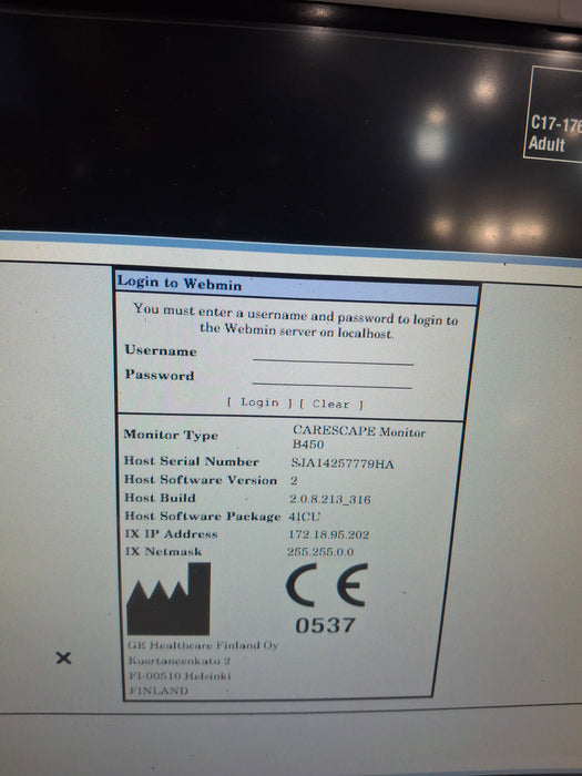 GE Healthcare GE Healthcare Carescape B450 Critical Care Patient Monitor Patient Monitors reLink Online