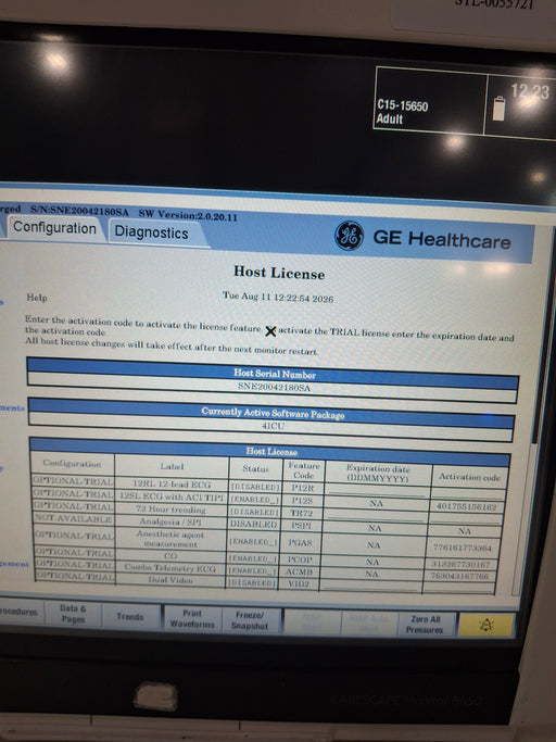 GE Healthcare GE Healthcare Carescape B450 Critical Care Patient Monitor Patient Monitors reLink Online
