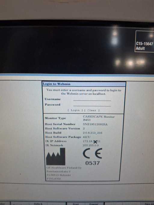 GE Healthcare GE Healthcare Carescape B450 Critical Care Patient Monitor Patient Monitors reLink Online