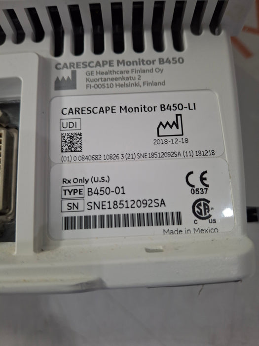 GE Healthcare GE Healthcare Carescape B450 Critical Care Patient Monitor Patient Monitors reLink Online