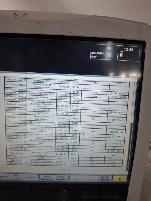 GE Healthcare Carescape B450 Critical Care Patient Monitor