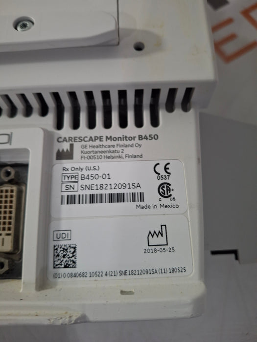 GE Healthcare Carescape B450 Critical Care Patient Monitor