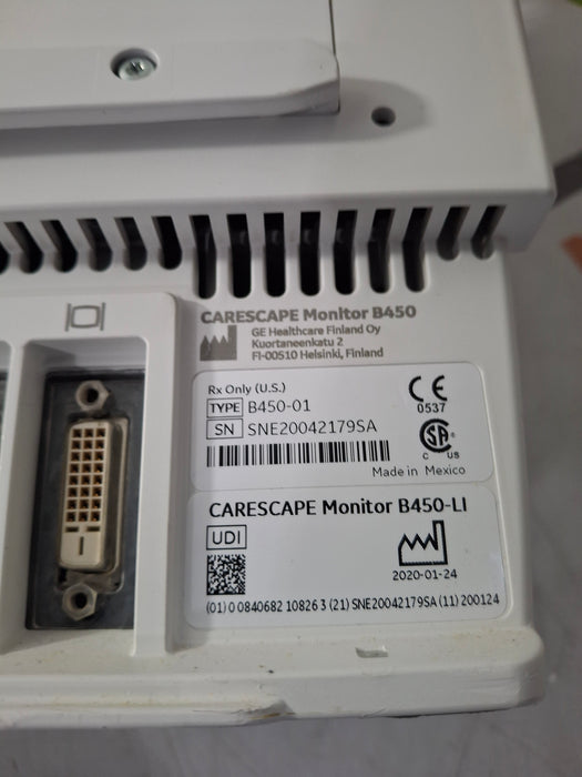 GE Healthcare Carescape B450 Critical Care Patient Monitor