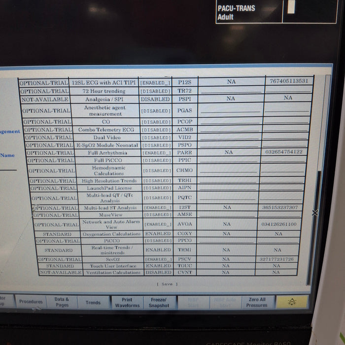 GE Healthcare Carescape B450 Post Anesthesia Care Patient Monitor
