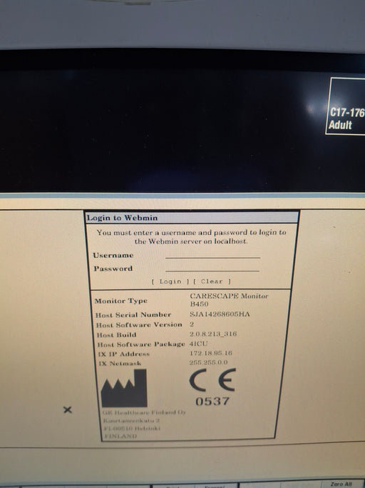 GE Healthcare GE Healthcare Carescape B450 Critical Care Patient Monitor Patient Monitors reLink Online