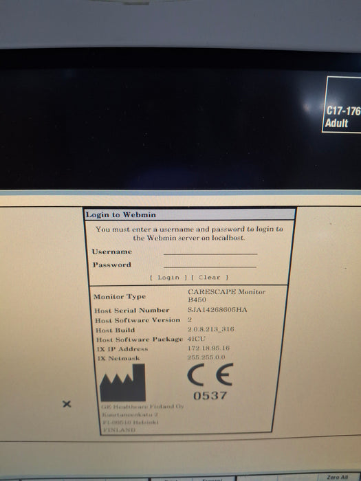 GE Healthcare GE Healthcare Carescape B450 Critical Care Patient Monitor Patient Monitors reLink Online