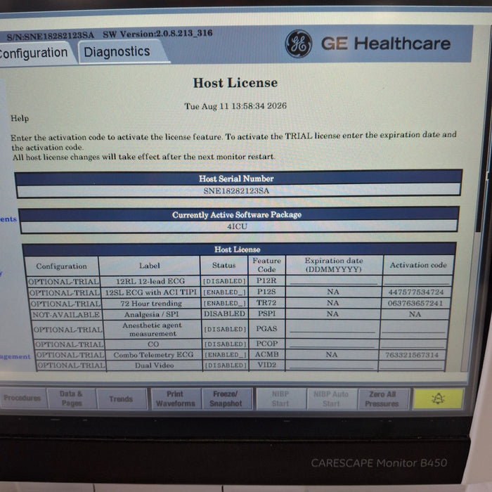 GE Healthcare GE Healthcare Carescape B450 Critical Care Patient Monitor Patient Monitors reLink Online