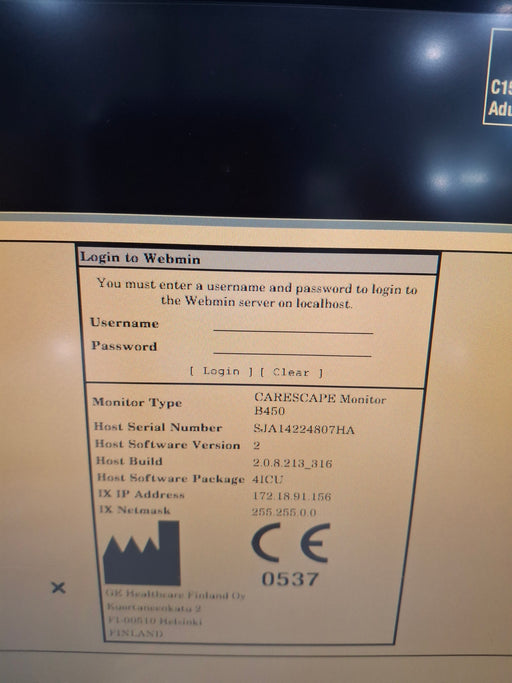 GE Healthcare GE Healthcare Carescape B450 Critical Care Patient Monitor Patient Monitors reLink Online