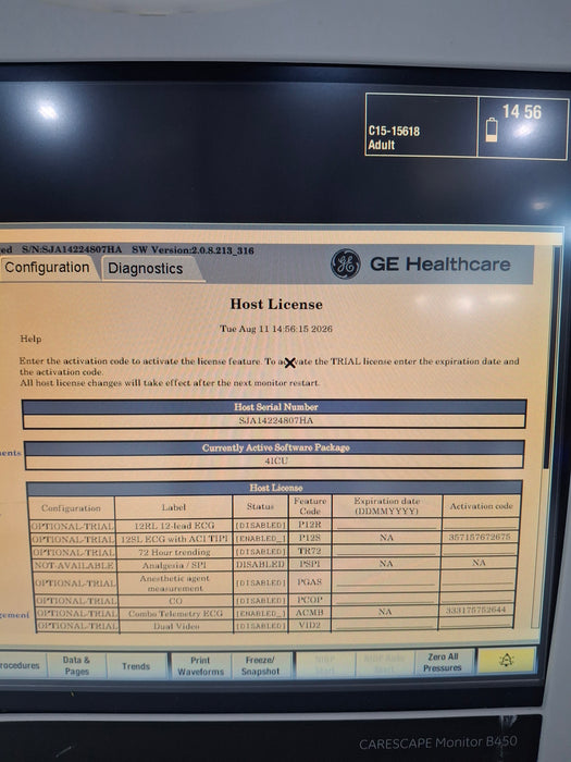 GE Healthcare GE Healthcare Carescape B450 Critical Care Patient Monitor Patient Monitors reLink Online