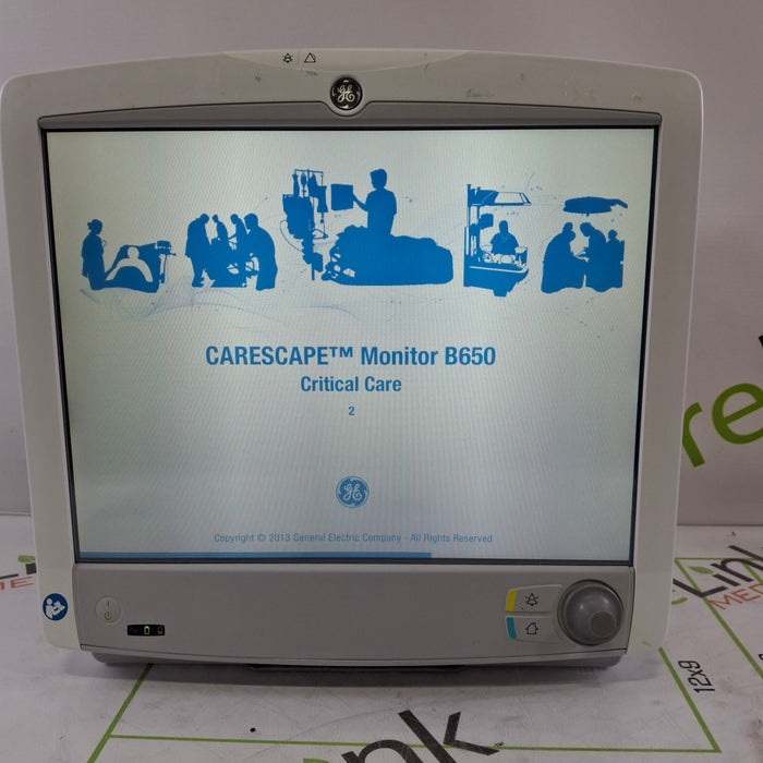 GE Healthcare Carescape B650 Critical Care Patient Monitor