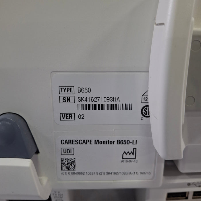 GE Healthcare GE Healthcare Carescape B650 Critical Care Patient Monitor Patient Monitors reLink Online