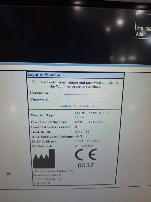 GE Healthcare GE Healthcare Carescape B450 Critical Care Patient Monitor Patient Monitors reLink Online