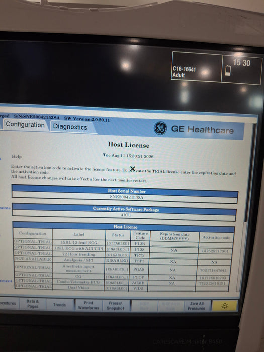 GE Healthcare GE Healthcare Carescape B450 Critical Care Patient Monitor Patient Monitors reLink Online