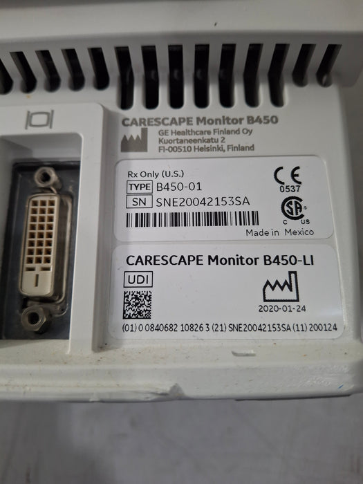 GE Healthcare GE Healthcare Carescape B450 Critical Care Patient Monitor Patient Monitors reLink Online
