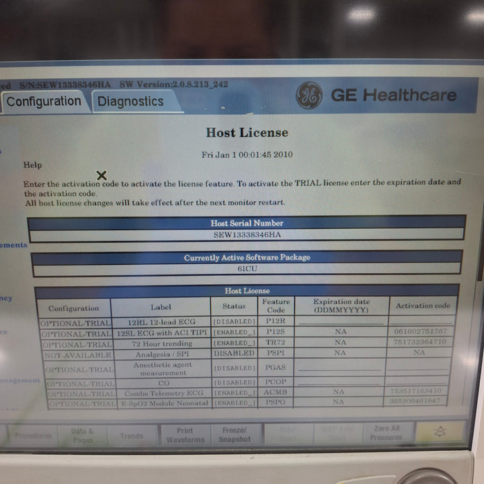 GE Healthcare Carescape B650 Critical Care Patient Monitor