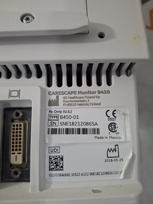 GE Healthcare Carescape B450 Critical Care Patient Monitor