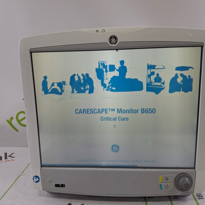 GE Healthcare Carescape B650 Critical Care Patient Monitor
