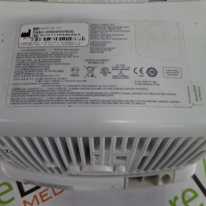 GE Healthcare GE Healthcare Dash 5000 - Masimo SpO2 Patient Monitor Patient Monitors reLink Online