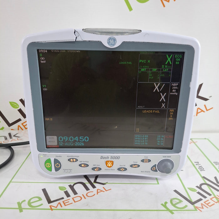 GE Healthcare GE Healthcare Dash 5000 - Masimo SpO2 Patient Monitor Patient Monitors reLink Online
