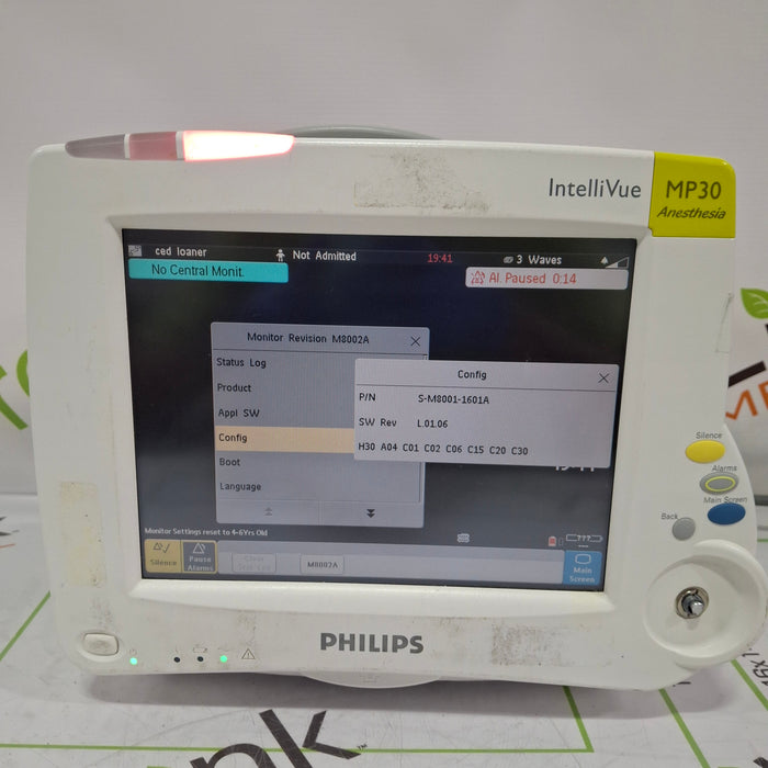Philips IntelliVue MP30 - Anesthesia Patient Monitor
