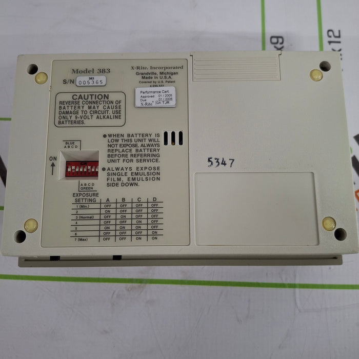 X-Rite 383 SINGLE SIDED EXPOSURE