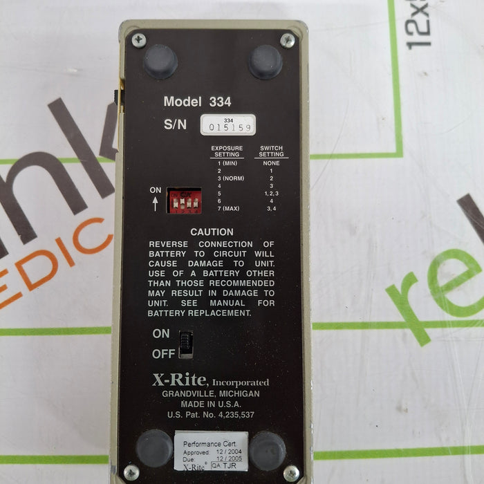 X-Rite 334 Sensitometer