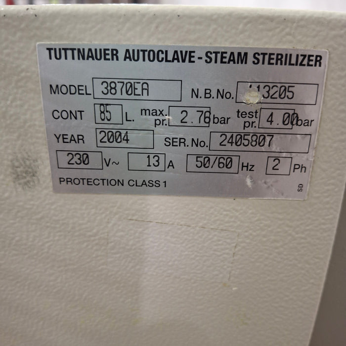 Tuttnauer 3870EA Autoclave