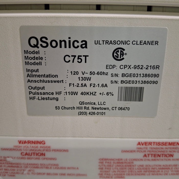 Qsonica C75T Ultrasonic cleaner