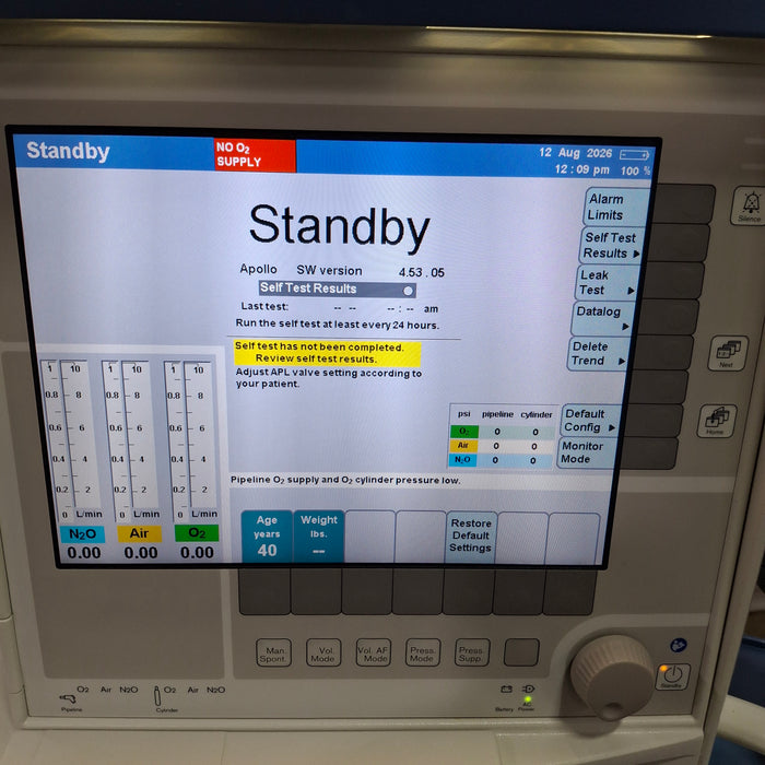 Draeger Medical Apollo Anesthesia Machine