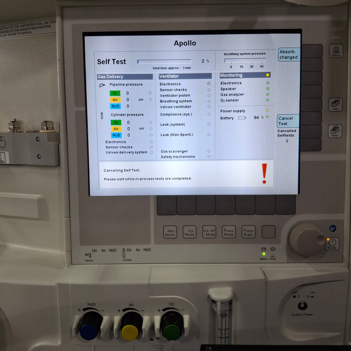 Draeger Medical Apollo Anesthesia Machine