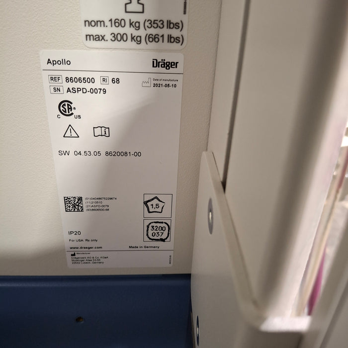 Draeger Medical Apollo Anesthesia Machine