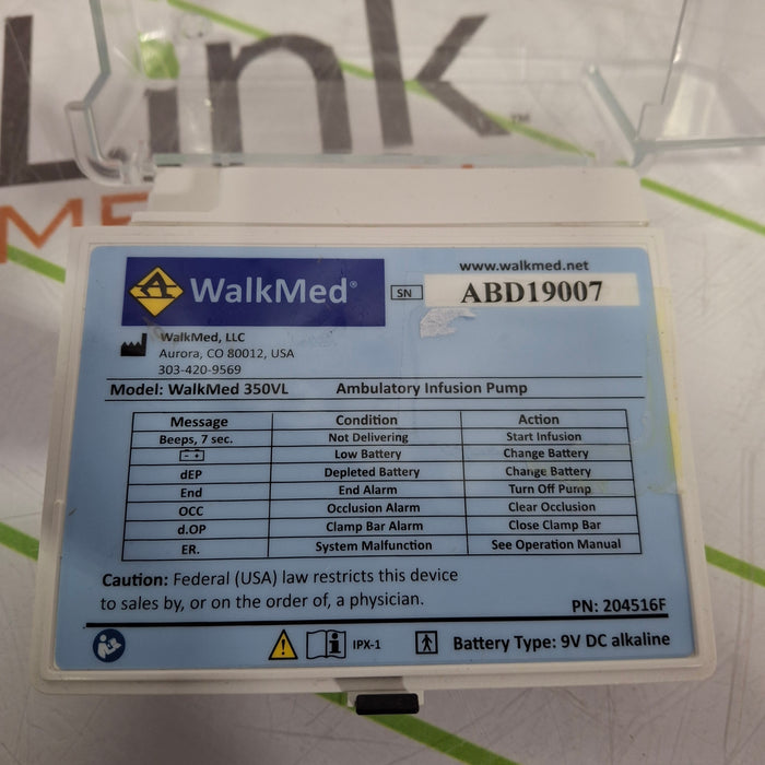 WalkMed 350VL Ambulatory Infusion Pump
