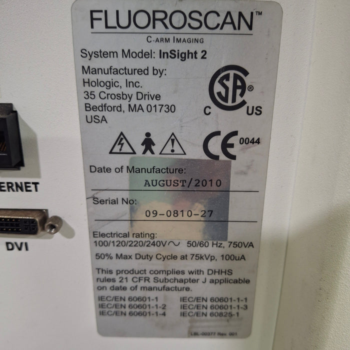 Hologic, Inc. Fluoroscan InSight 2 C-Arm