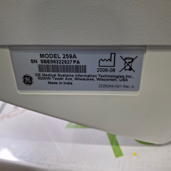 GE Healthcare Corometrics 250 Series Model 259 Fetal Monitor
