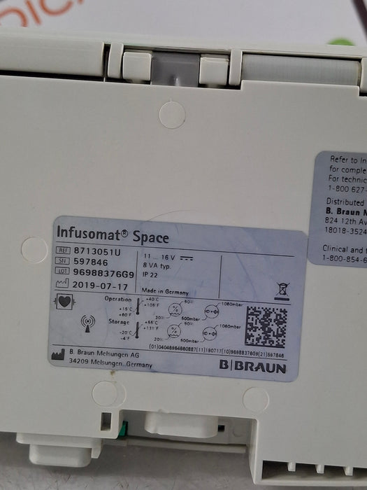 B. Braun Infusomat Space w/AC Adapter Infusion Pump