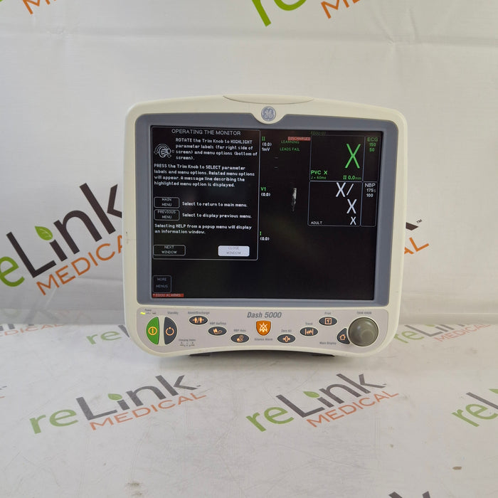 GE Healthcare Dash 5000 - GE/Nellcor SpO2 Patient Monitor