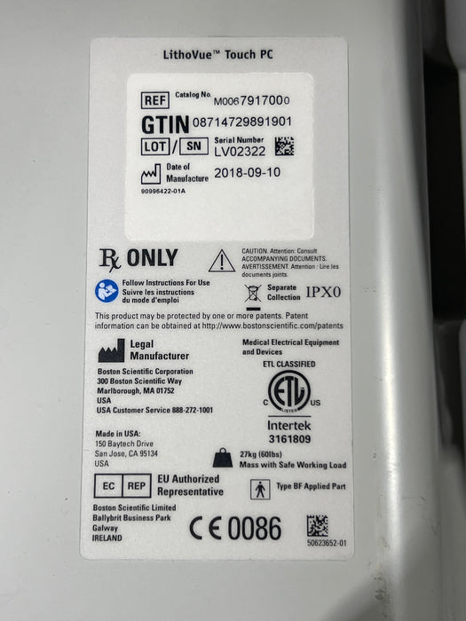 Boston Scientific Lithovue Touch PC Monitor