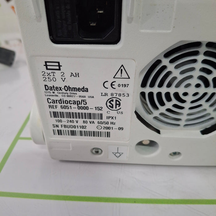 Datex-Ohmeda Cardiocap 5 Anesthesia Monitor