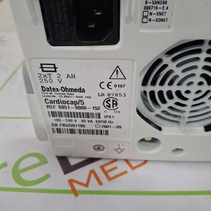 Datex-Ohmeda Cardiocap 5 Patient Monitor