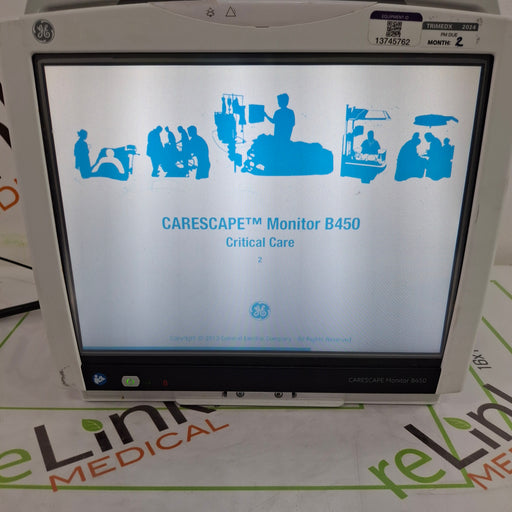 GE Healthcare GE Healthcare Carescape B450 Critical Care Patient Monitor Patient Monitors reLink Online