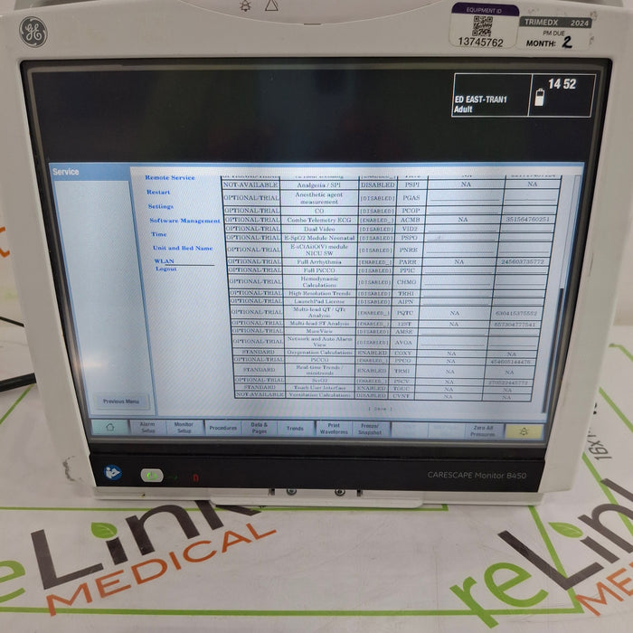 GE Healthcare GE Healthcare Carescape B450 Critical Care Patient Monitor Patient Monitors reLink Online