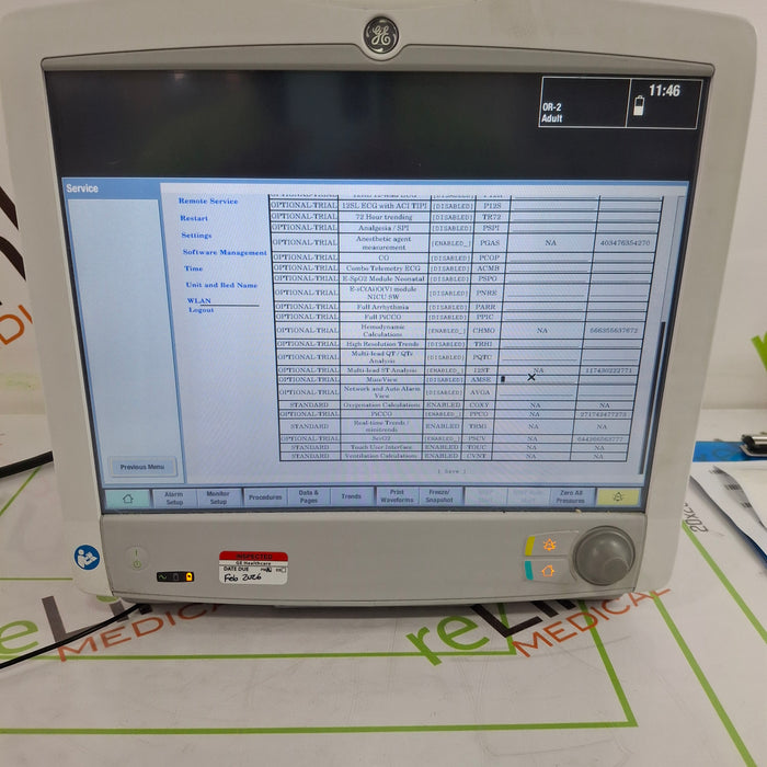GE Healthcare Carescape B650 Anesthesia Care Patient Monitor