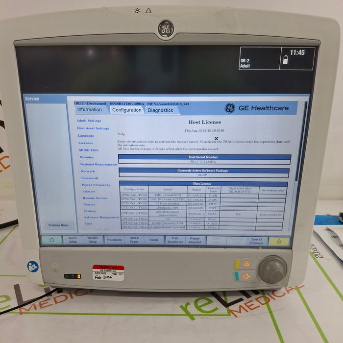 GE Healthcare Carescape B650 Anesthesia Care Patient Monitor
