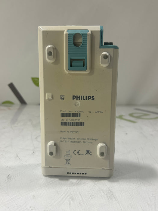 Philips M3001A-A01C06 Fast SpO2, NIBP, ECG, Temp, IBP MMS Module