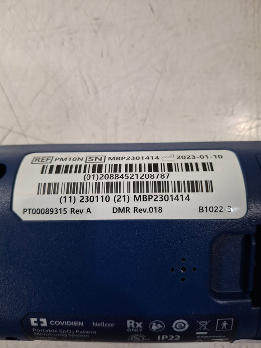 Covidien PM10N Nellcor Portable SpO2 Patient Monitoring System