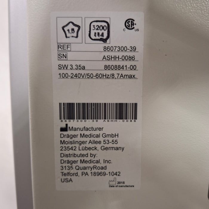 Draeger Medical Fabius MRI Anesthesia Machine