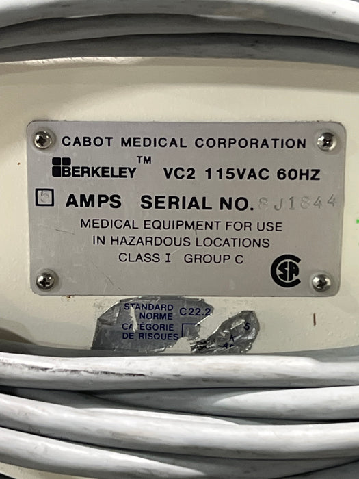 Cabot Medical Berkeley VC-2 Vacuum Curettage System