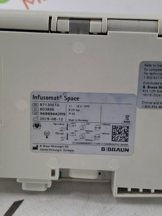 B. Braun Infusomat Space w/AC Adapter Infusion Pump