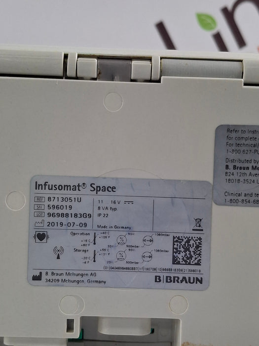 B. Braun Infusomat Space w/AC Adapter Infusion Pump