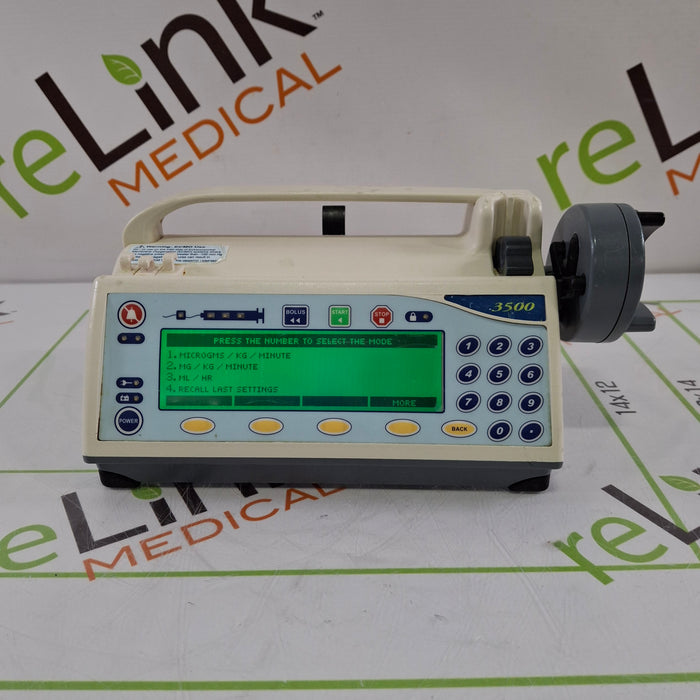 Smiths Medical Medfusion 3500 Version 3 Syringe Infusion Pump
